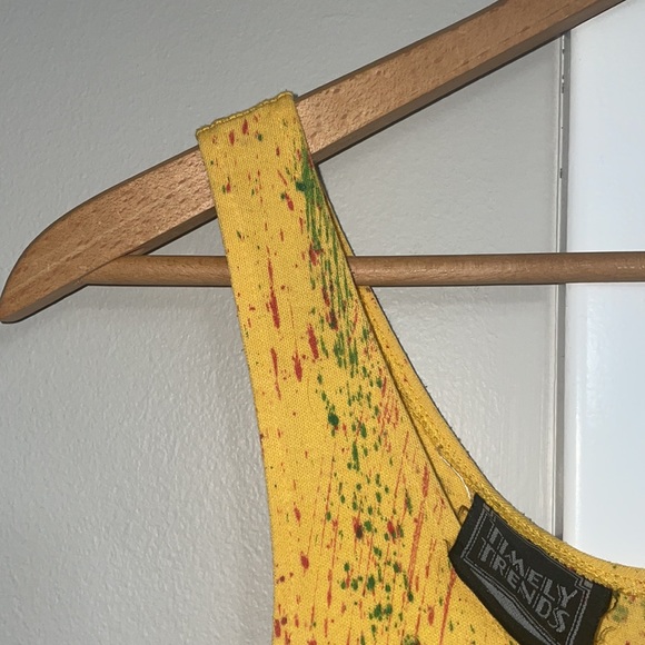 VINTAGE Paint Splattered Sun Dress - Picture 5 of 6